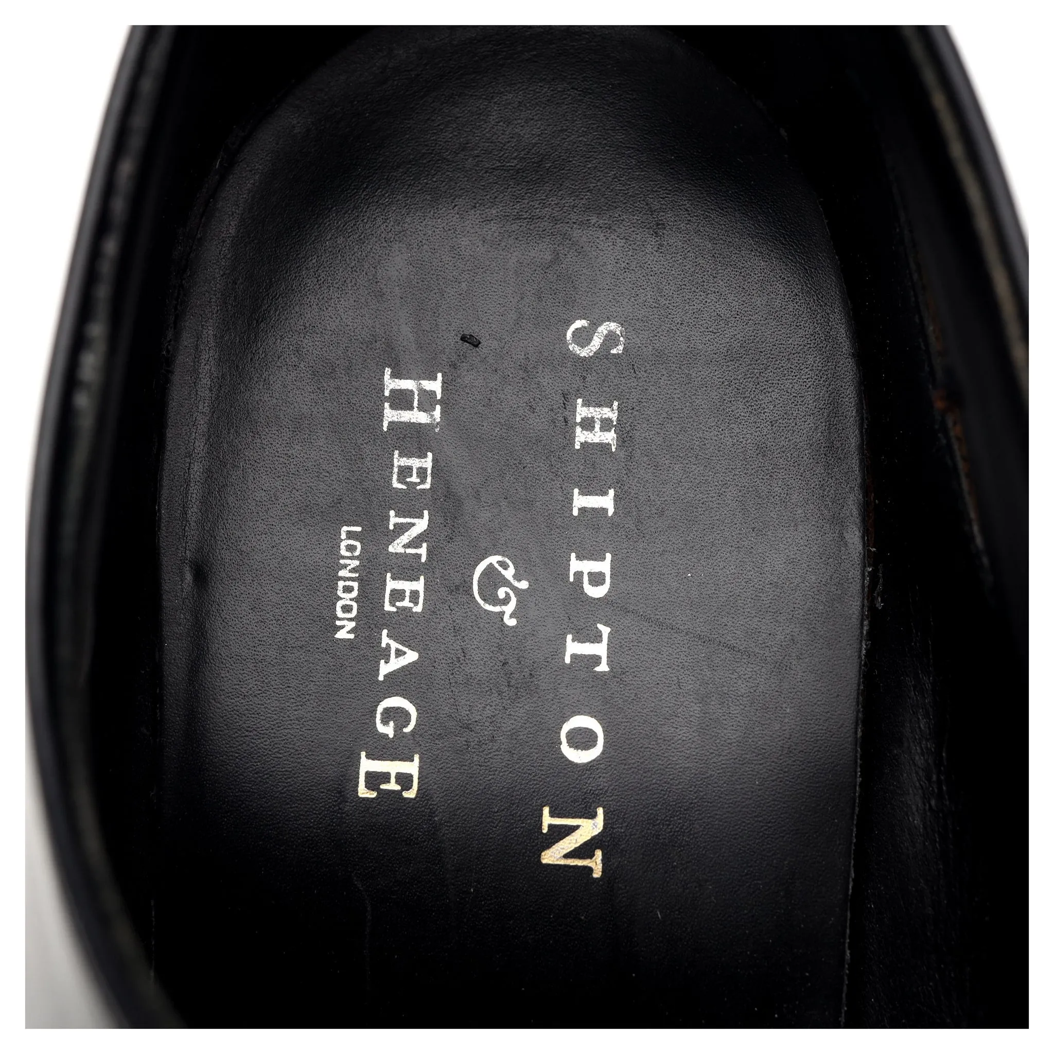 Shipton & Heneage 'Pallmall' Black Leather Wholecut Oxford UK 8 F