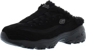 Skechers Women's D'Lites - Comfy Steps Sneaker Mule, Black/Black, 7.5