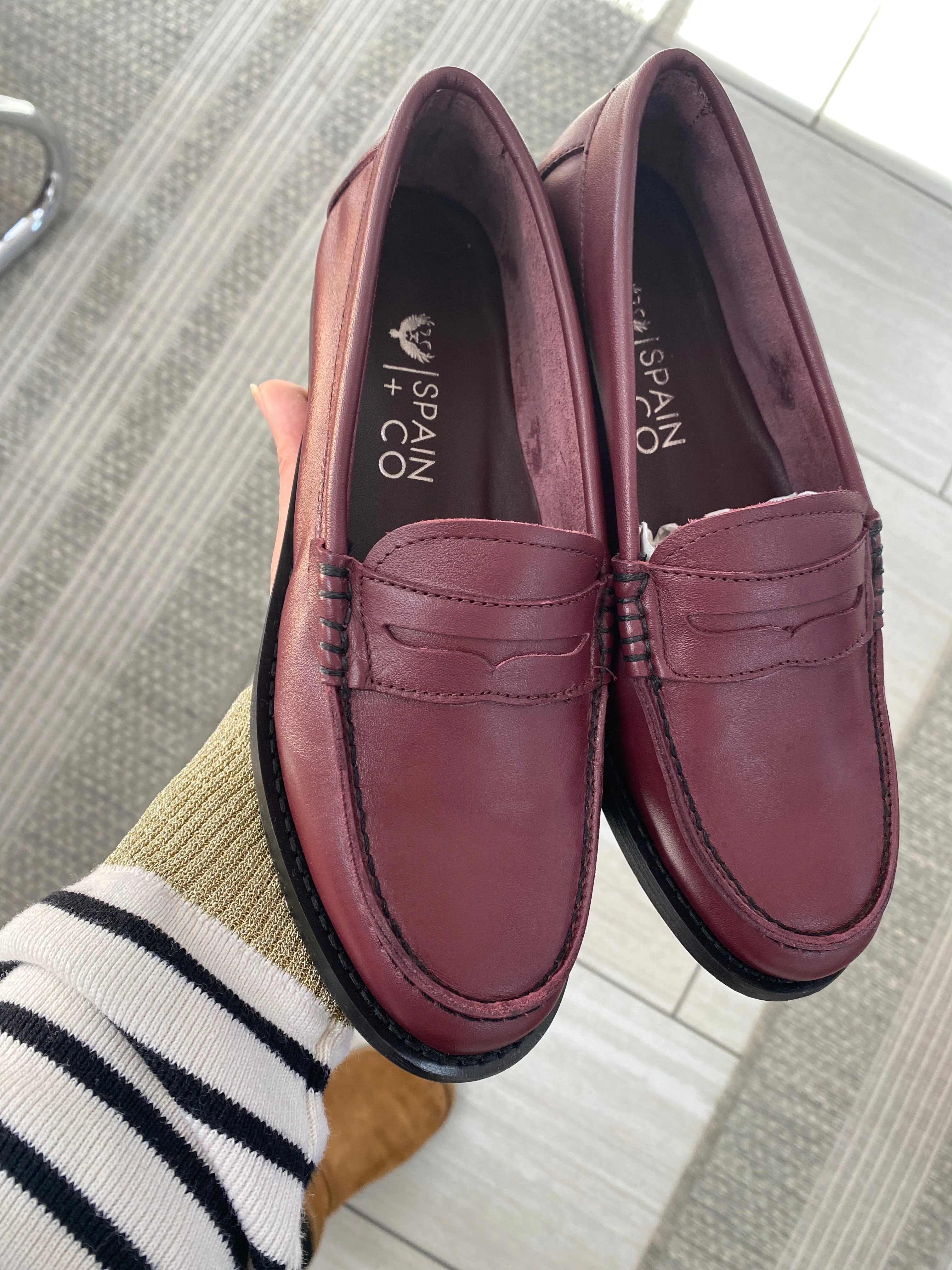 Spain Co Burgundy Penny Loafer
