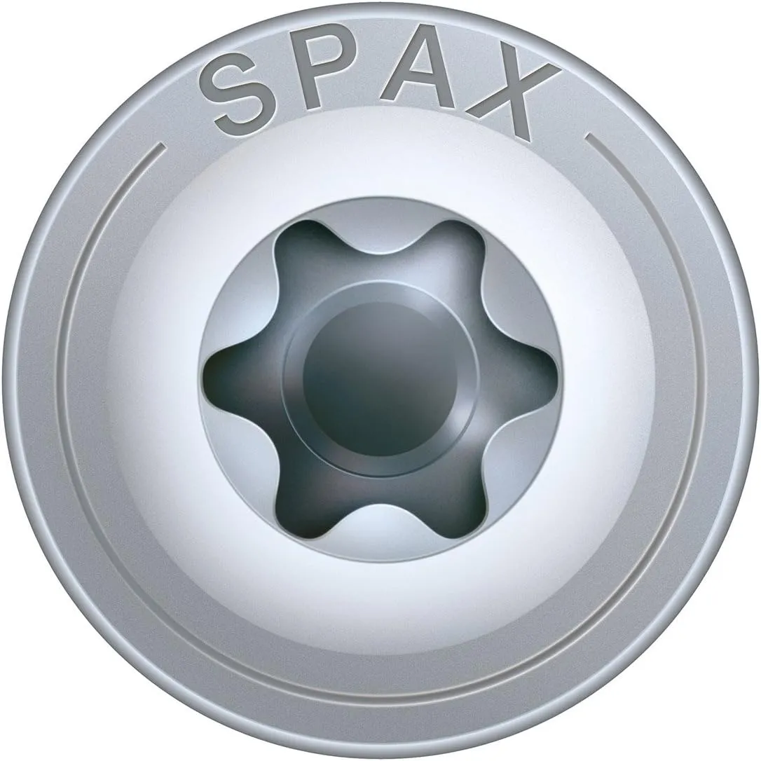 SPAX Wood Construction Screw, 8.0 x 400 mm, 50 Pieces, T-Star Plus, Plate Head, Partial Thread, 4CUT, WIROX A3J, 251010804005