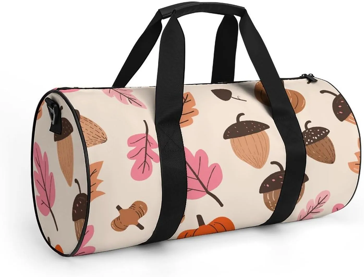 Sports Gym Bag for Women Men Travel Duffel Bag Pumpkins And Acorns Weekender Bag Canvas Carry on Overnight Bag for Travel Swimming Fitness Workout Sports Duffle Bag, 17.7in/9in/9in, style-2-1