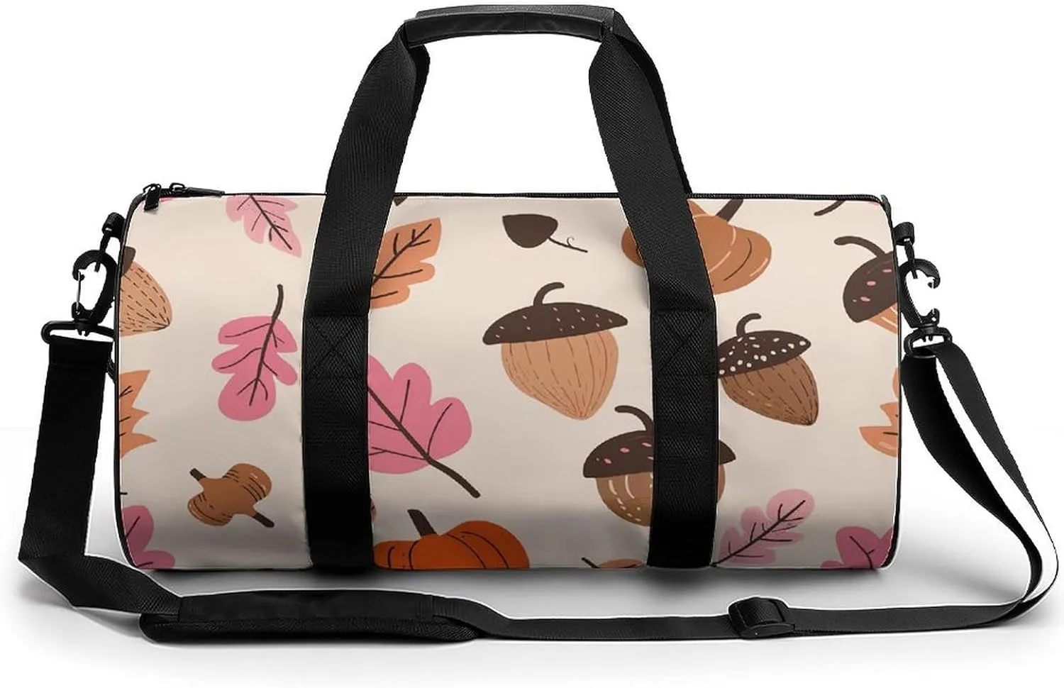 Sports Gym Bag for Women Men Travel Duffel Bag Pumpkins And Acorns Weekender Bag Canvas Carry on Overnight Bag for Travel Swimming Fitness Workout Sports Duffle Bag, 17.7in/9in/9in, style-2-1