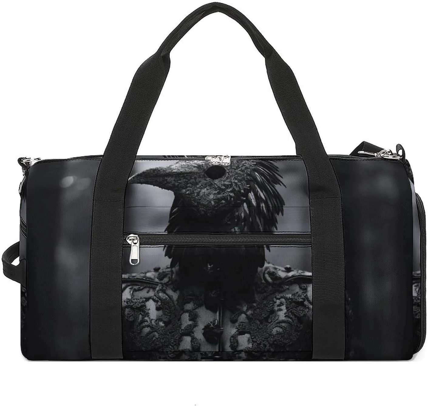 Sports Gym Bag for Women Men with Shoe And Wet Compartment Travel Duffel Bag Standing in The Woods Weekender Bag Carry on Overnight Bag for Swimming Fitness Workout Sport Duffle Bag