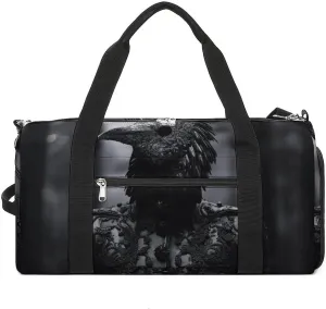 Sports Gym Bag for Women Men with Shoe And Wet Compartment Travel Duffel Bag Standing in The Woods Weekender Bag Carry on Overnight Bag for Swimming Fitness Workout Sport Duffle Bag