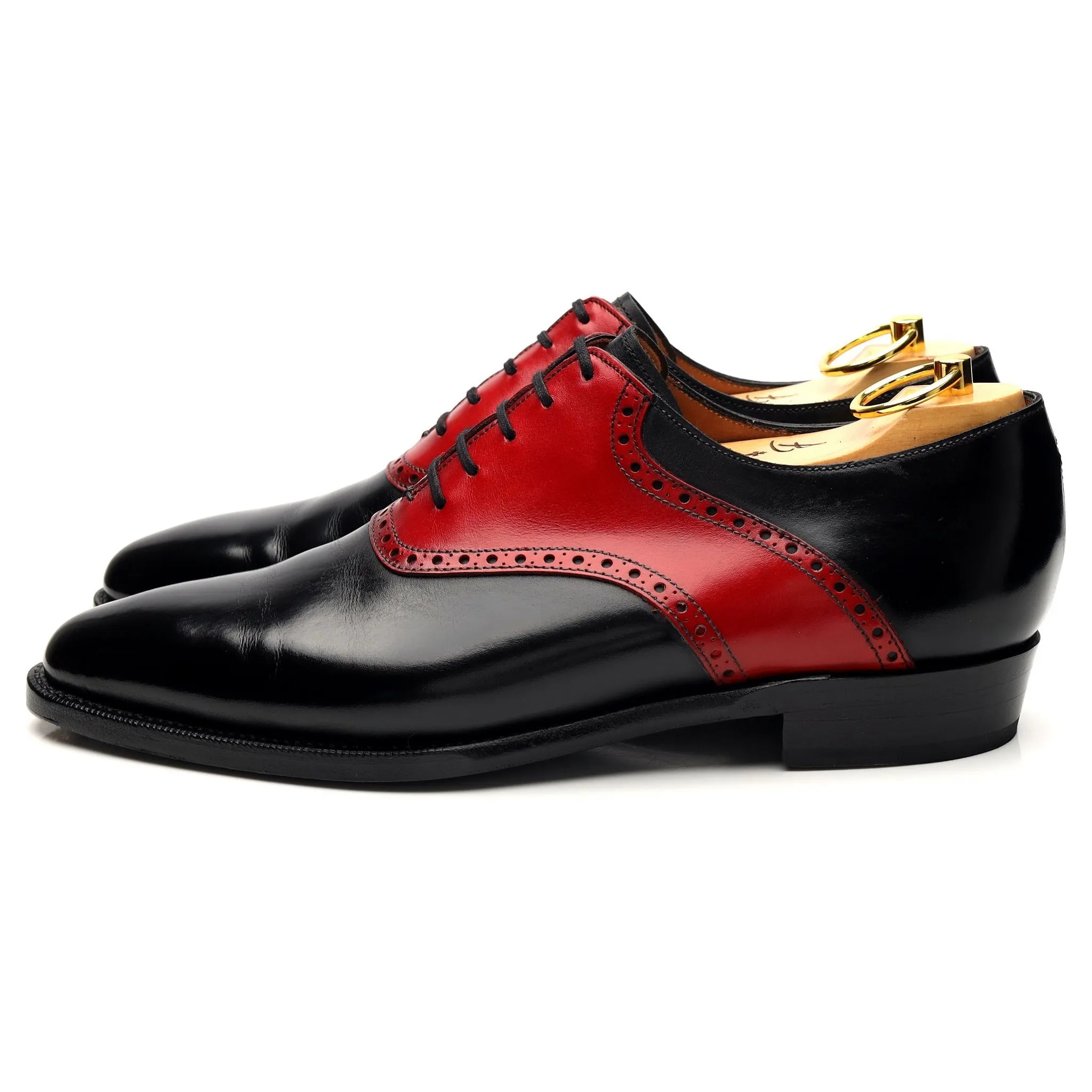 'Stefano Redux' Black & Red Leather Oxford UK 7.5 E