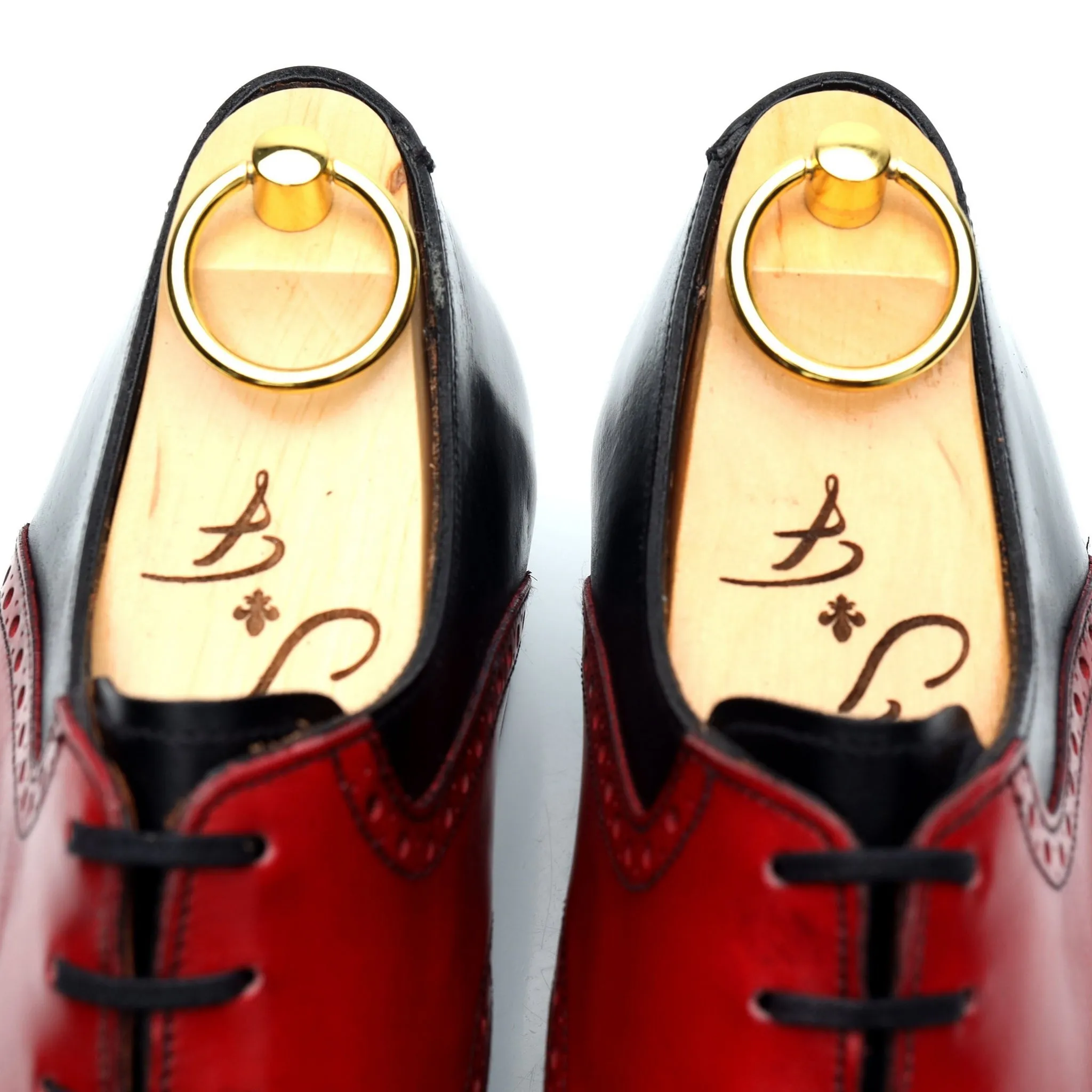 'Stefano Redux' Black & Red Leather Oxford UK 7.5 E