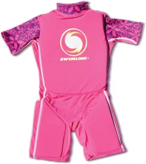 Swimline Lycra Floating Swimsuit Swim Trainer Wet Suit Life Vest Full Body Floatation Device for Water Safety and Skill Building, Medium, Pink