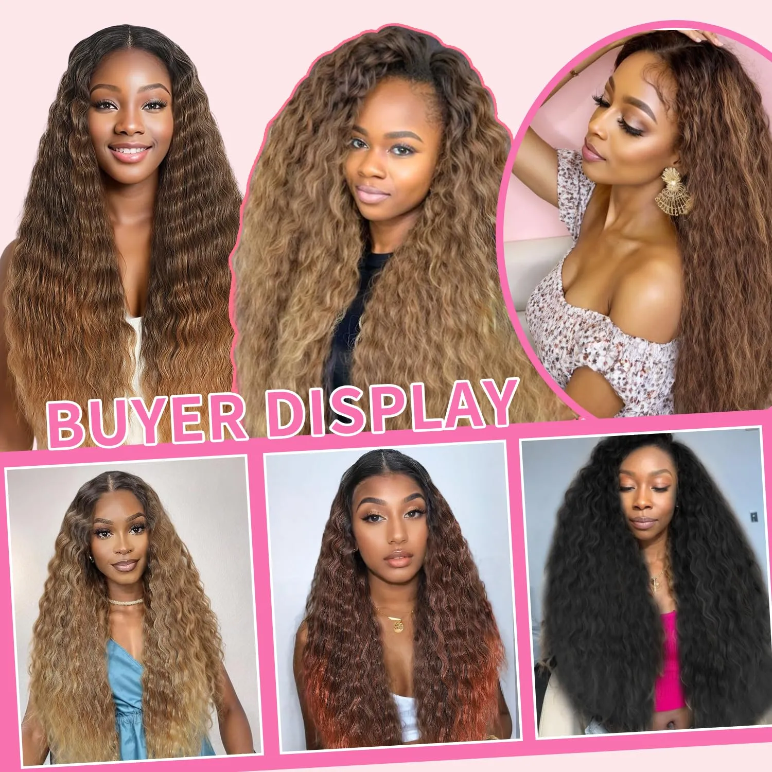Synthetic Lace Front Wigs Pre Plucked With Baby Hair 13x4x1 Middle Part Wigs for Black Women Ombre Burgundy Glueless Ready to Wear