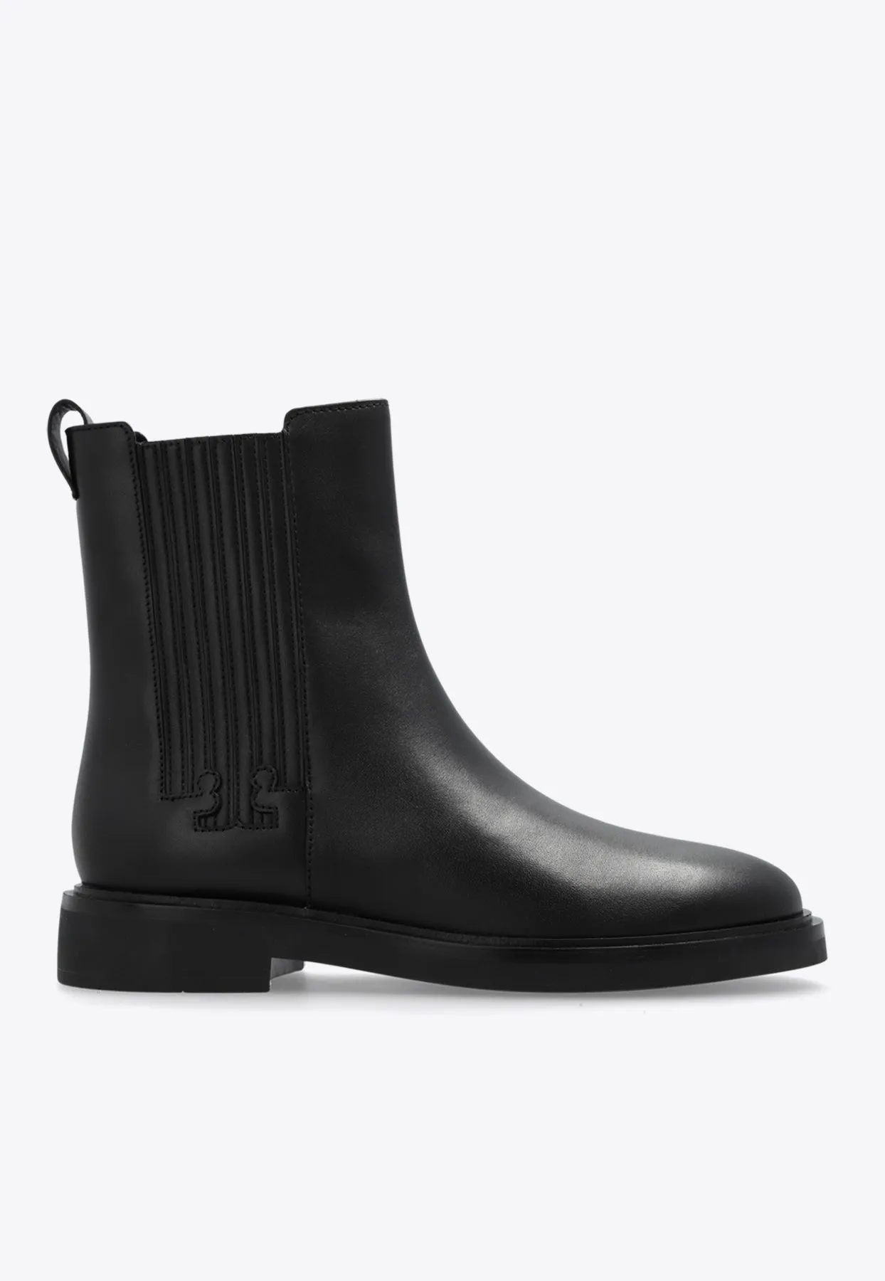 T Logo Leather Chelsea Boots