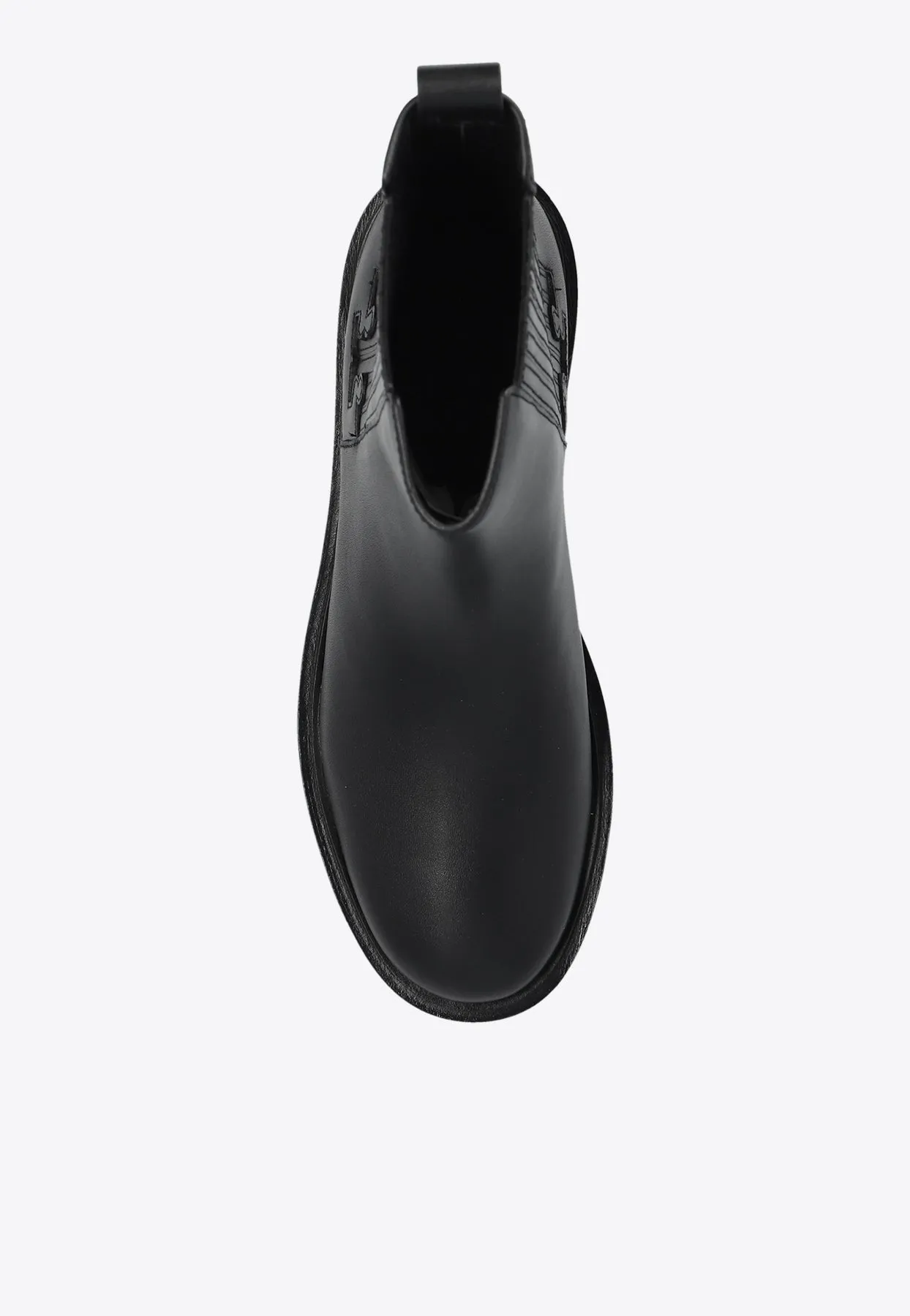 T Logo Leather Chelsea Boots