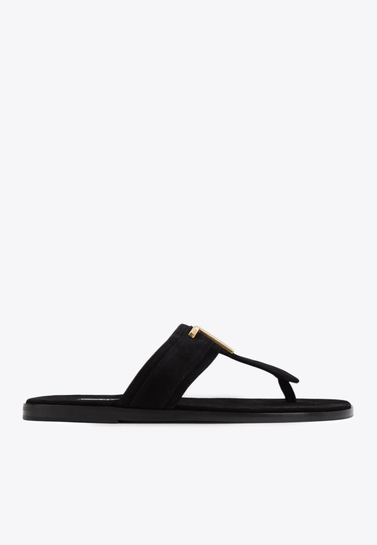 T-Logo Leather Sandals