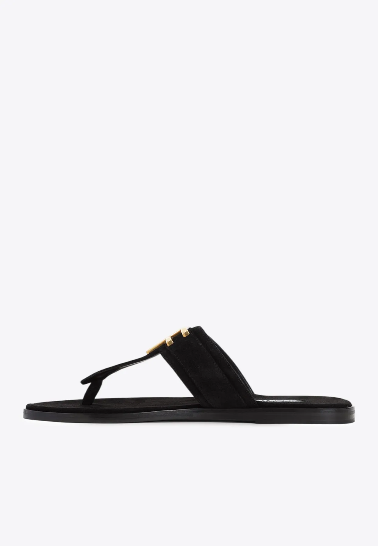 T-Logo Leather Sandals