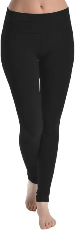 T Party Solid Fold Over Waistband Leggings