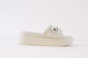 TAMARIS - 27215-100 CHUNKY MULE - WHITE
