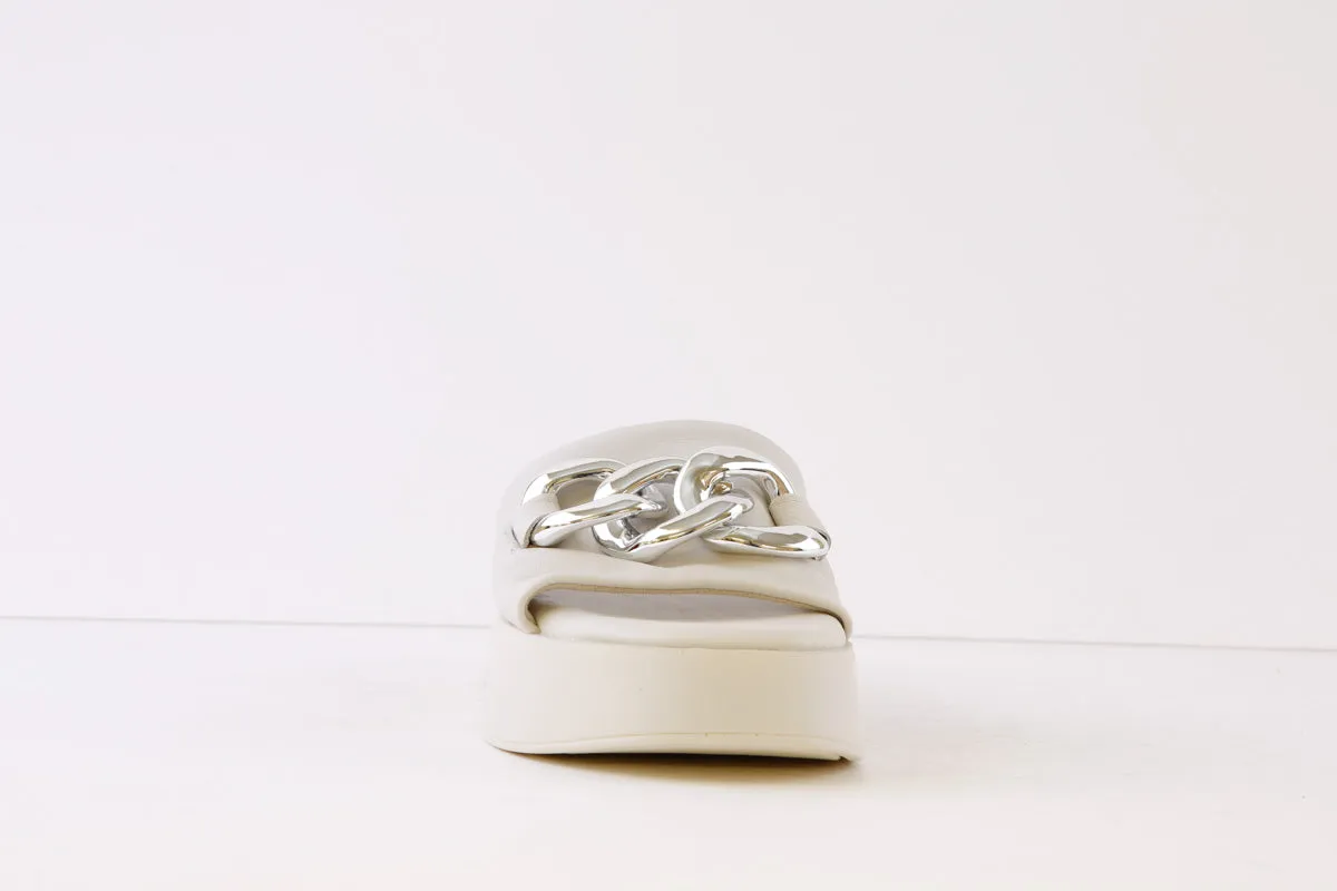 TAMARIS - 27215-100 CHUNKY MULE - WHITE
