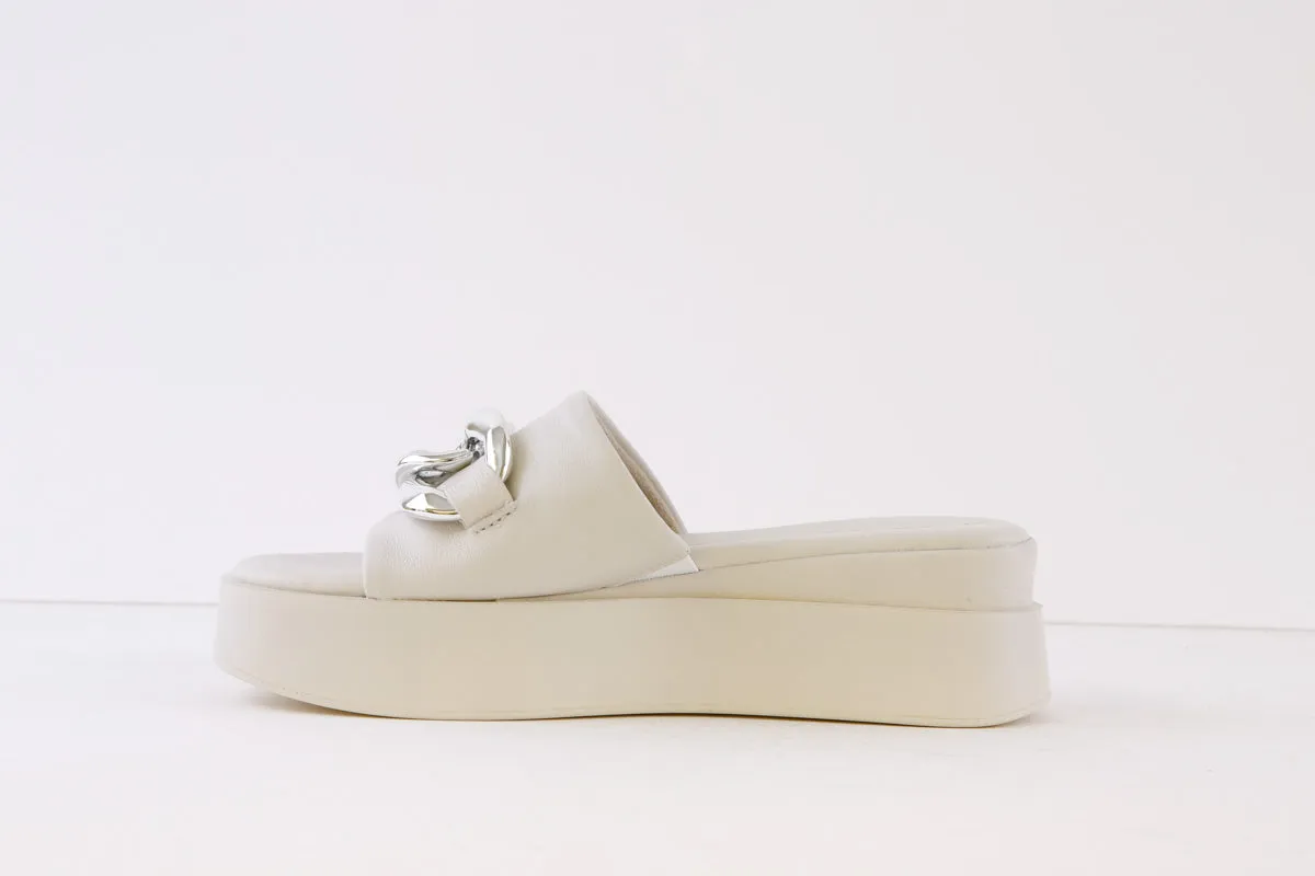 TAMARIS - 27215-100 CHUNKY MULE - WHITE
