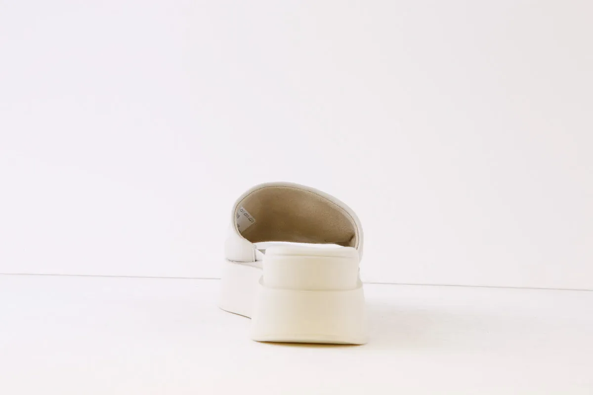 TAMARIS - 27215-100 CHUNKY MULE - WHITE