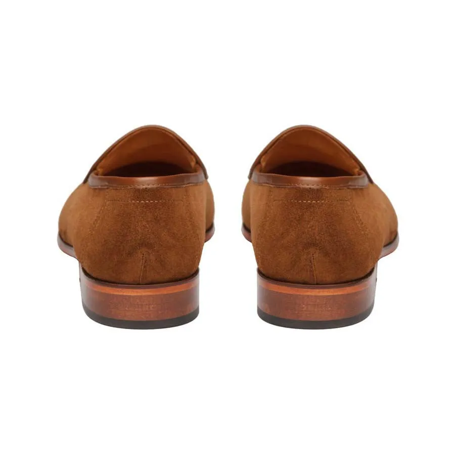 Tan Suede Belgian Tassel Loafer
