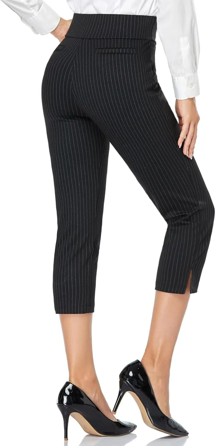 Tapata Women's Capri Dress Pants 19"/20.5" Stretch High-Waist Crop Office Work Pants Summer Casual Capris Slacks Yoga