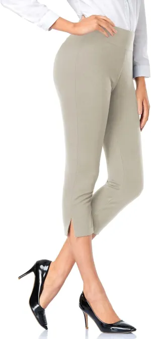 Tapata Women's Capri Dress Pants 19"/20.5" Stretch High-Waist Crop Office Work Pants Summer Casual Capris Slacks Yoga