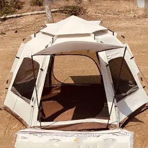 Tents for Camping 3/4 Person Pop Up Tent Beach Tent Sun Shelter,Camping Tents 4 Man Portable Backpacking Tent,Waterproof,Advanced Ventilation, Festival Essential, White