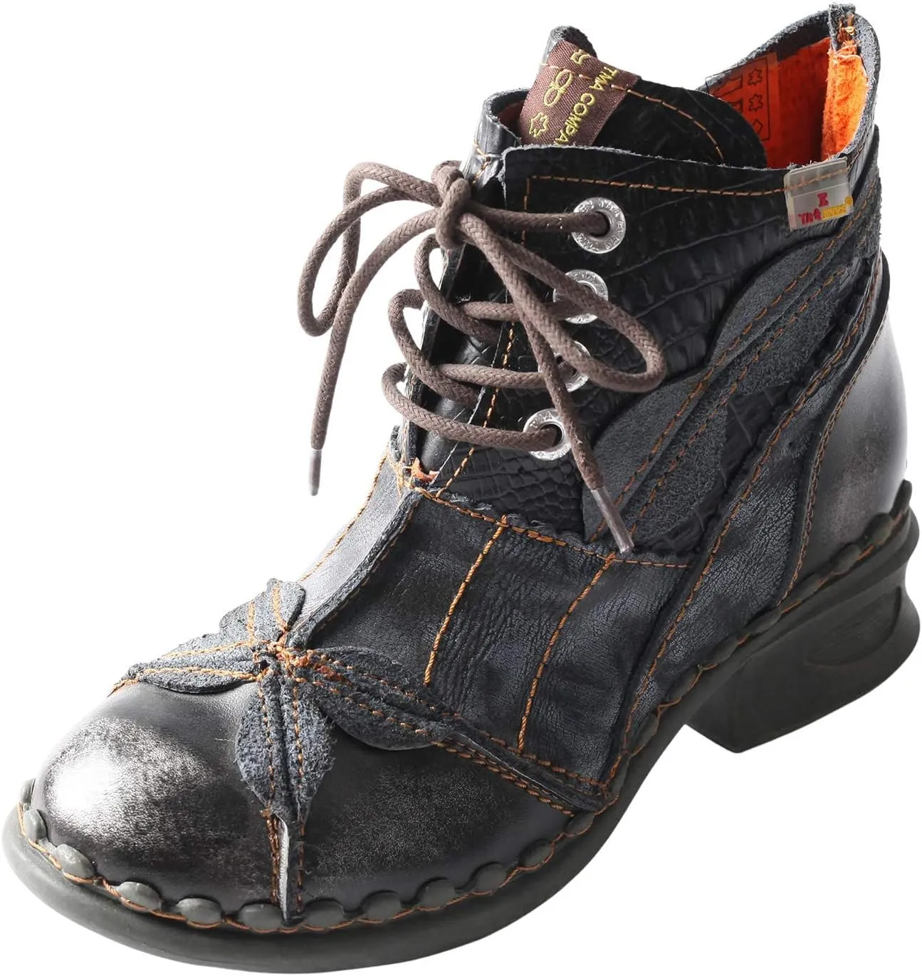 TMA EYES Brand Washed Leather Oxford Women's Boots Mother Shoes