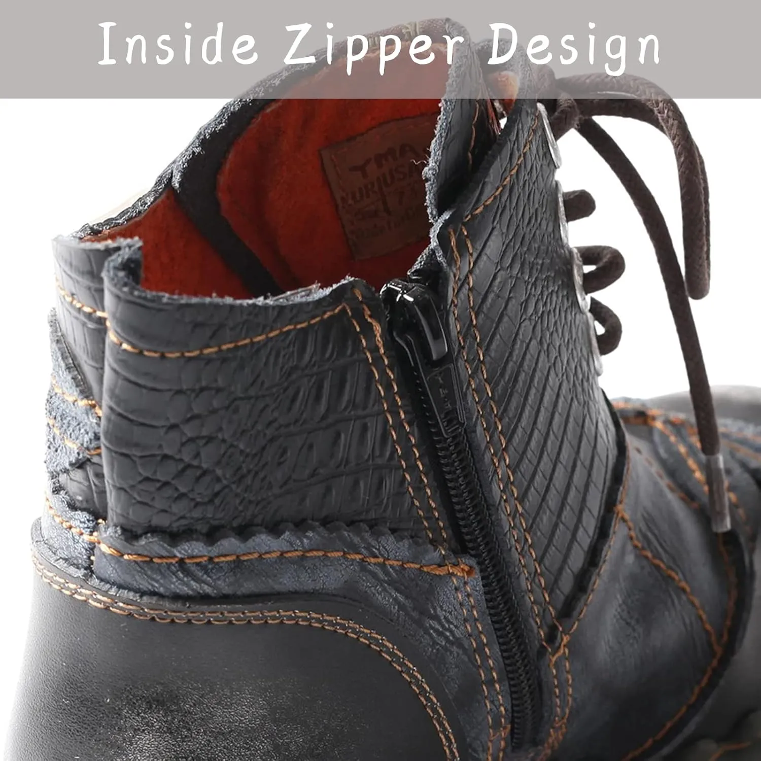 TMA EYES Brand Washed Leather Oxford Women's Boots Mother Shoes