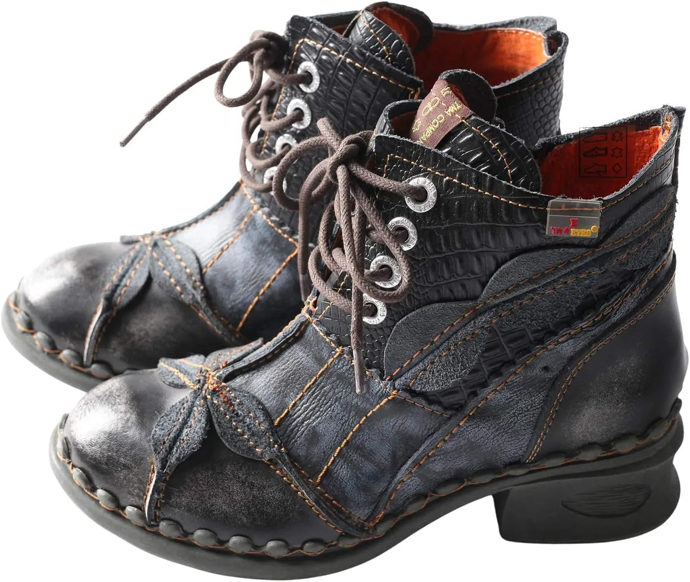 TMA EYES Brand Washed Leather Oxford Women's Boots Mother Shoes