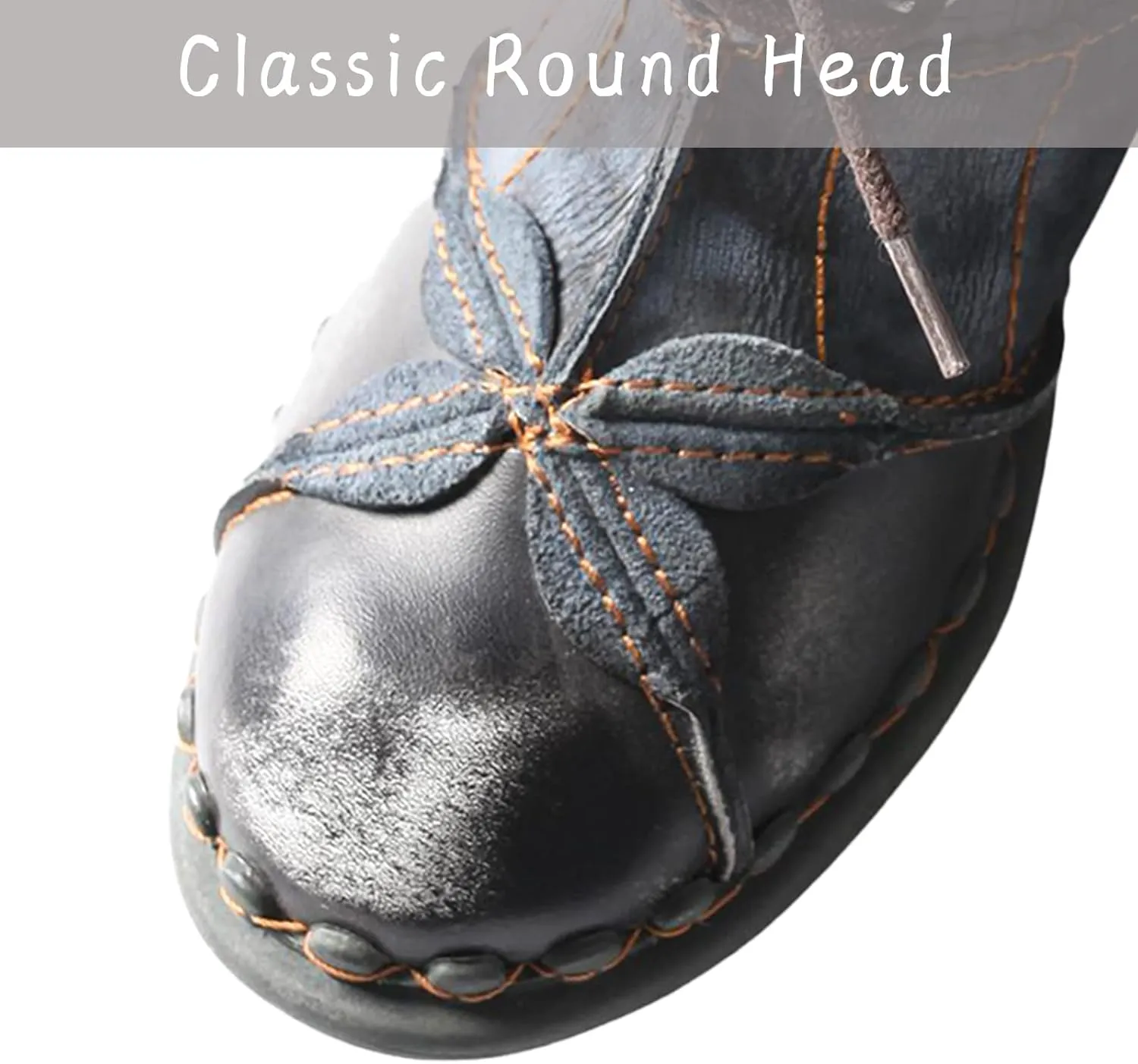 TMA EYES Brand Washed Leather Oxford Women's Boots Mother Shoes