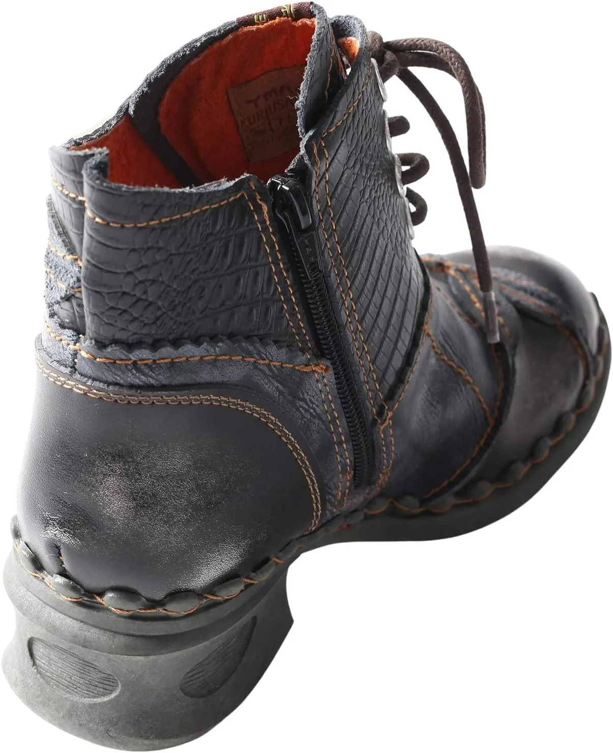 TMA EYES Brand Washed Leather Oxford Women's Boots Mother Shoes