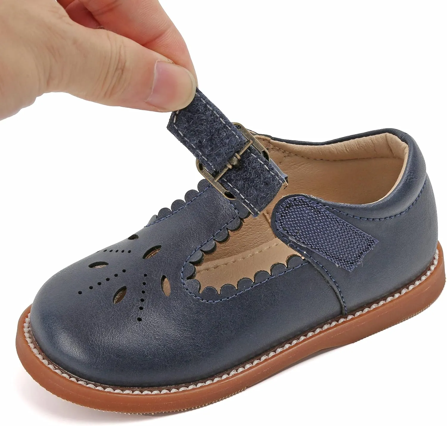 Todder Little Girls Oxford Shoes Mary Jane T-Strap School Uniform Party Dress Flat Shoes