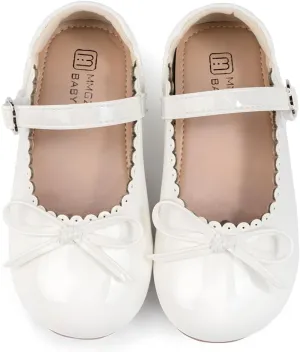 Toddler Girl Dress Shoes Bow Knot Mary Jane Flat Shoes Little Girl Wedding Party School Church Shoes