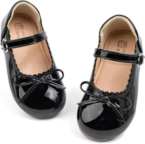 Toddler Girl Dress Shoes Bow Knot Mary Jane Flat Shoes Little Girl Wedding Party School Church Shoes