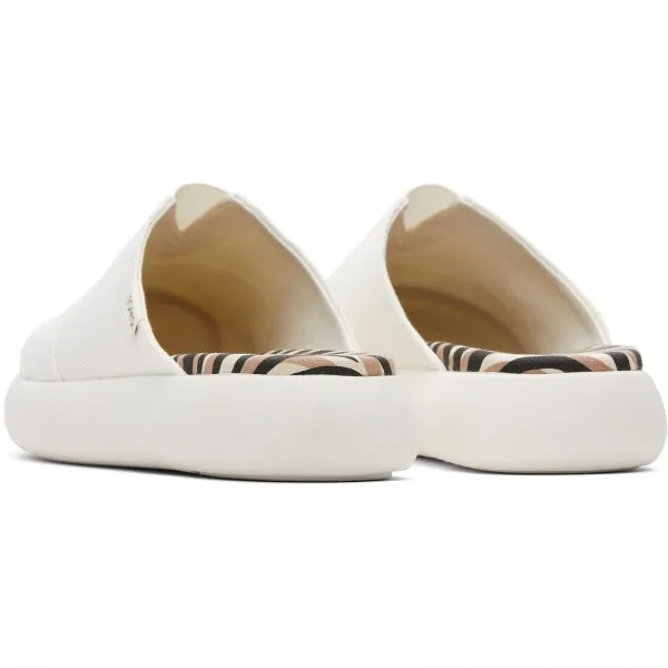 TOMS ALPARGATA MALLOW Womens Textile Mule Slippers White