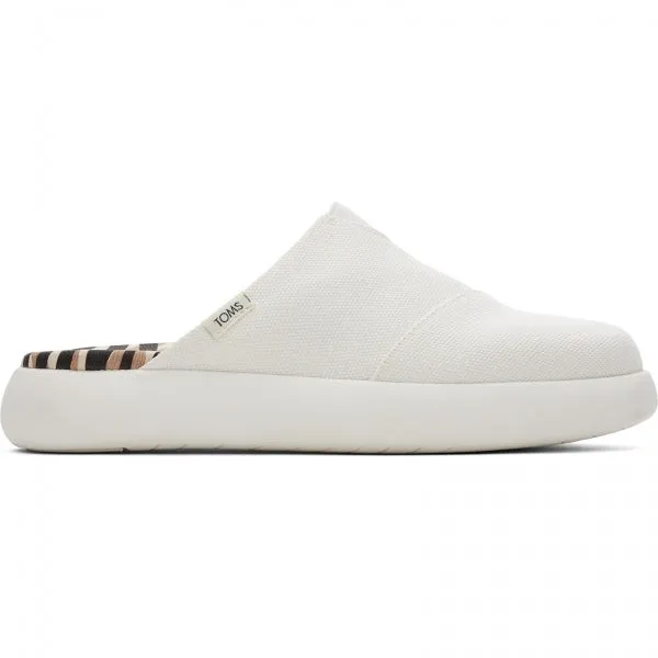TOMS ALPARGATA MALLOW Womens Textile Mule Slippers White