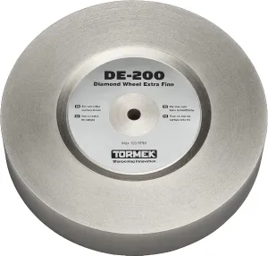Tormek DE-200 Diamond Wheel Extra Fine Grit 1200 - Leaves an Extra Fine Finish and is Especially Suitable for Carving Tools and Knives - Fits Tormek T-4, T-4 Bushcraft, and T-3 Machines