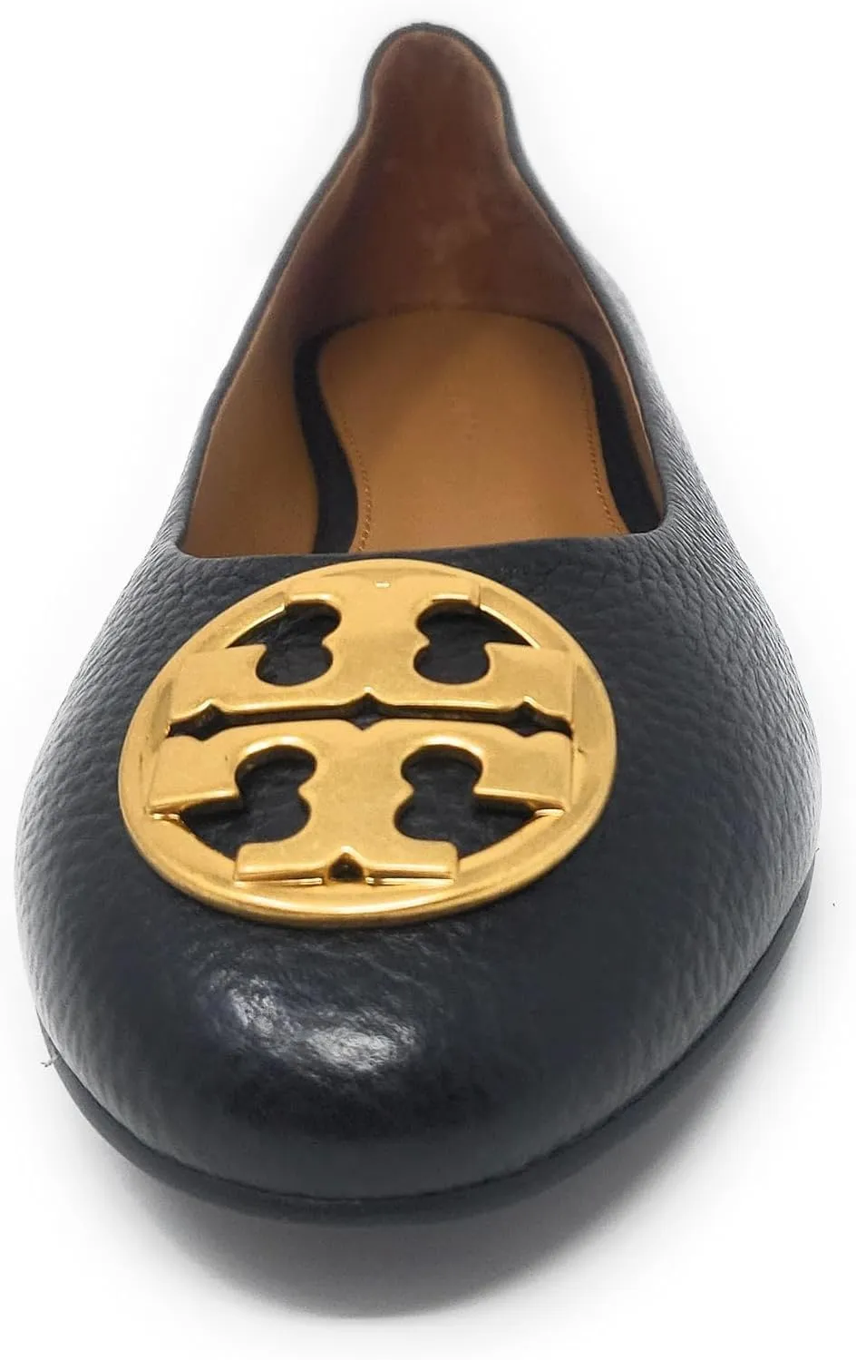 Tory Burch Women's Chelsea Ballet Flats Shoes Superstorm Embossed Pebbled Leather