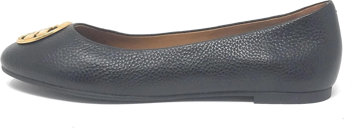 Tory Burch Women's Chelsea Ballet Flats Shoes Superstorm Embossed Pebbled Leather
