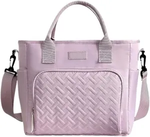 Tote Lunch Bag Portable Lunch Bag Multifunctional Tote Lunch Bag Lunch Bag Easy to Clean Suitable for Work Student Outdoor Camping and So On(Purple)