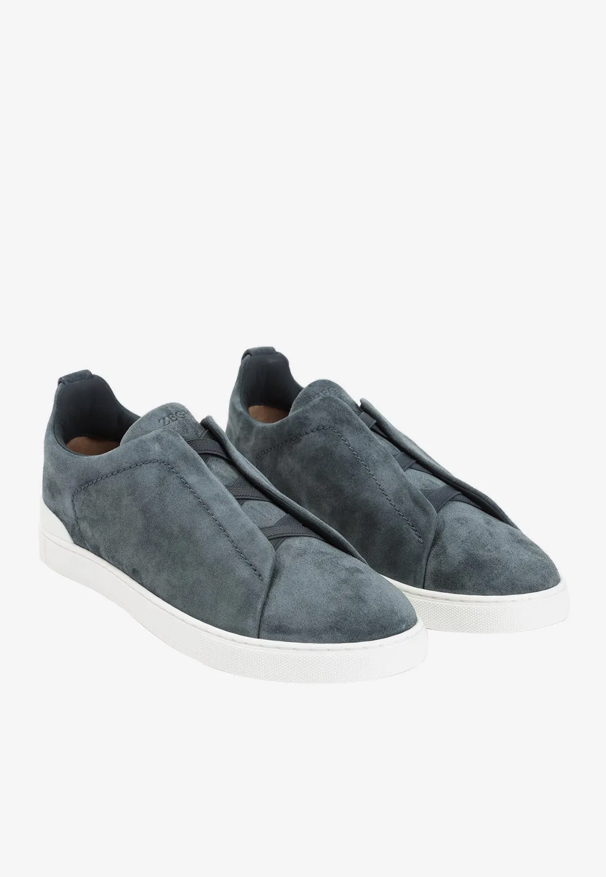 Triple Stitch Low-Top Suede Sneakers