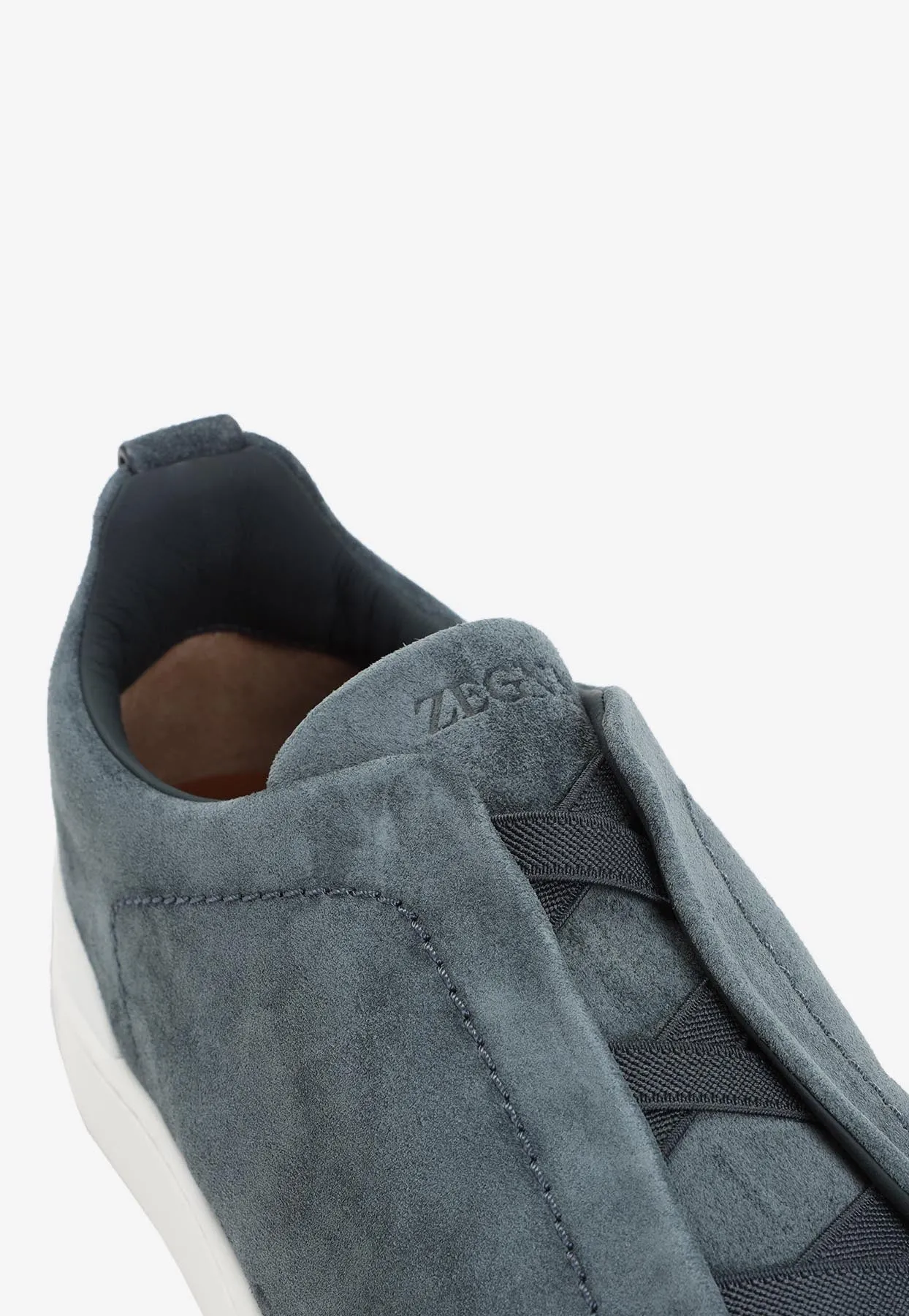Triple Stitch Low-Top Suede Sneakers