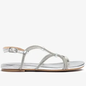 UNISA COOPER FLAT SANDAL -SILVER