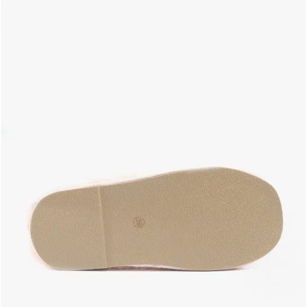 Vero Moda EMILY Womens Faux Fur Mule Slippers Misty Rose