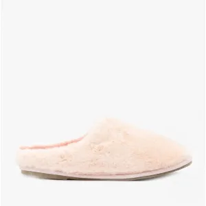 Vero Moda EMILY Womens Faux Fur Mule Slippers Misty Rose