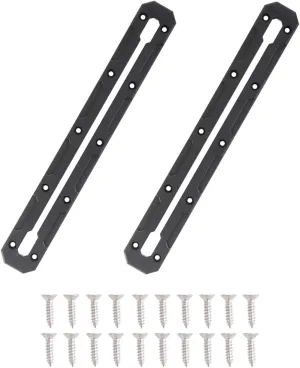 VTurboWay 2 Pcs 13.4" Low Profile Track, Kayak Track for Fishing Rod Holder, Kayak Gear Track Accessories, Reinforced Marine Nylon, Free Installation Screws