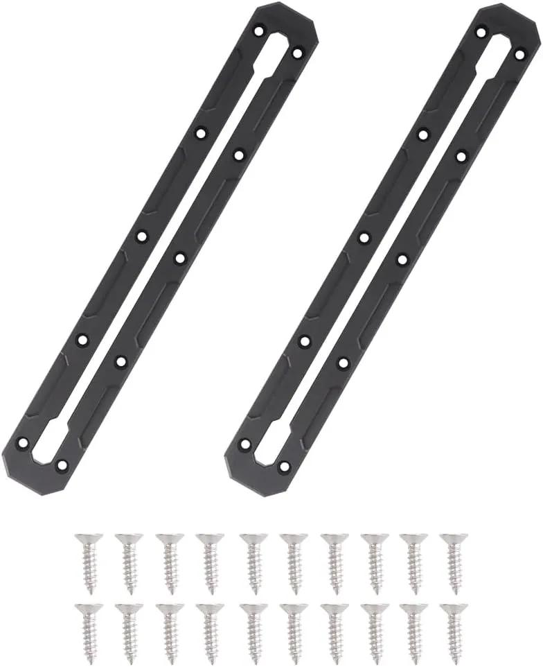 VTurboWay 2 Pcs 13.4" Low Profile Track, Kayak Track for Fishing Rod Holder, Kayak Gear Track Accessories, Reinforced Marine Nylon, Free Installation Screws