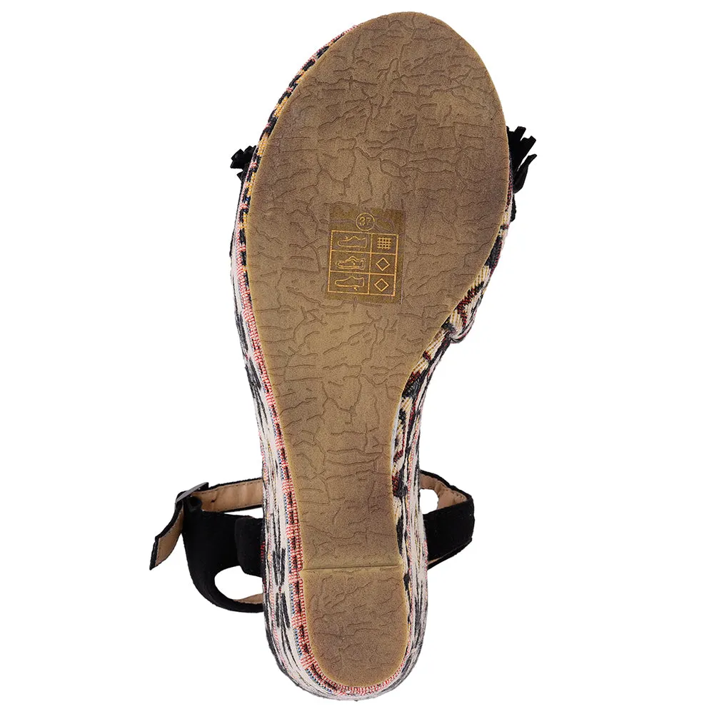 Wedge fringe sandal