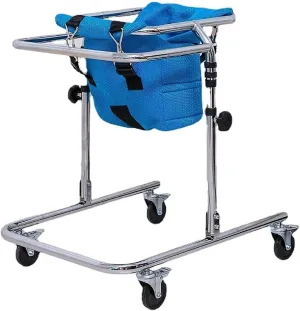 Wheeled Walker for Children with Cerebral Palsy, Adjustable Height, Suitable for Height 31"- 47", Rehabilitation Standing Frame Walker Walking Aid for Disabled(Blue)