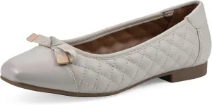 WHITE MOUNTAIN Women's Bocah Diamond Quilted Cap Toe Ballet Flat