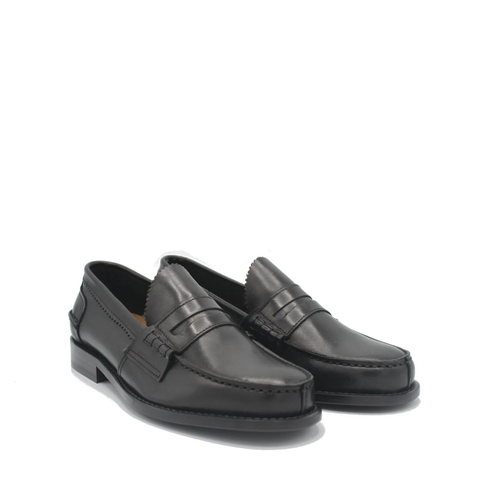 WOMAN PENNY LOAFER BLACK LEATHER